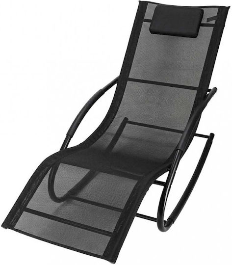 ikonka Black Beach Lounger-Armchair