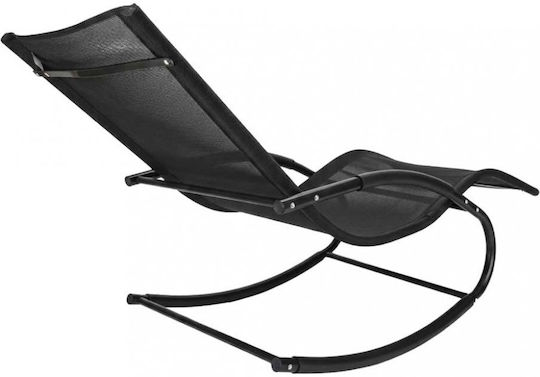 ikonka Black Beach Lounger-Armchair