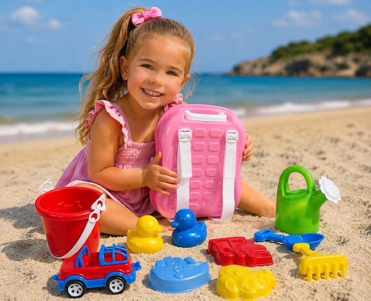 Set Rucsac De Nisip Roz Little Traveler