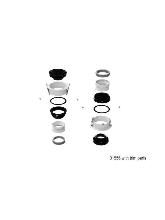 Luma Metallic Recessed Spot with GU10 Bulb Base Gold