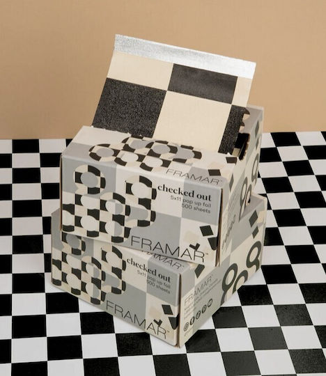 Αλουμινοχαρτο Φυλλα 5x11 Checked Black-white Framar 500τεμ