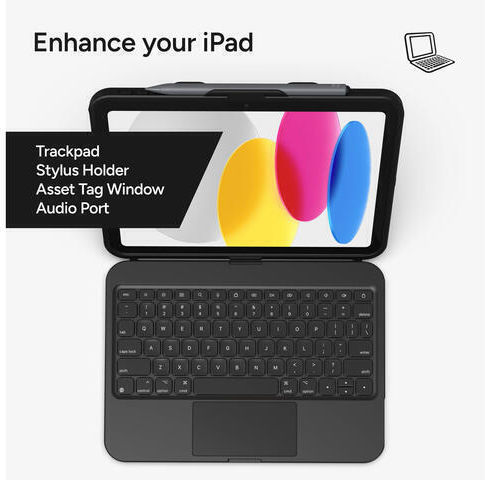 Zagg Keys Flip Cover Ανθεκτική (10.9-11in Ipad (a16/10th Gen))