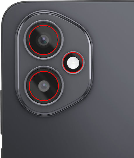 Clappio Kit 3 Rear Camera Lenses Flash Honor 400 Black