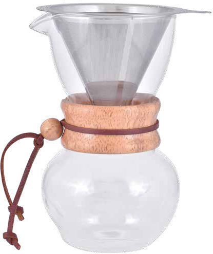 Pour Over Octagon Belogia 400ml Ξύλινη Λαβή