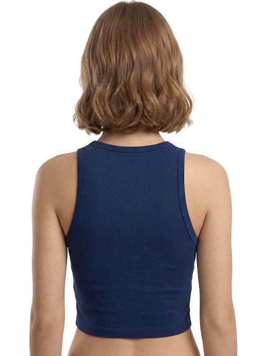 Women's Crop Sleeveless Top Dark Blue