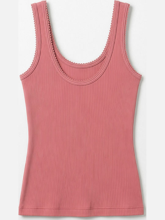 Women's Sleeveless Blouse with V-Neck Corset