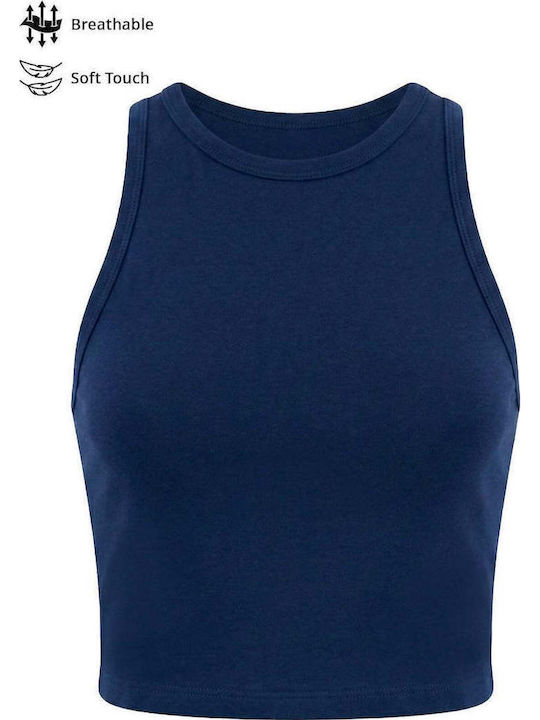 Women's Crop Sleeveless Top Dark Blue