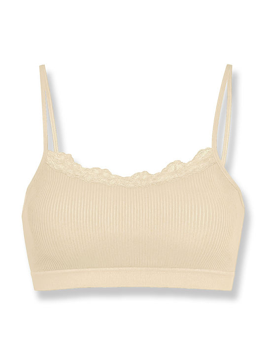 Women's Cotton Crop Top with Spaghetti Straps & Neck Tie Corset