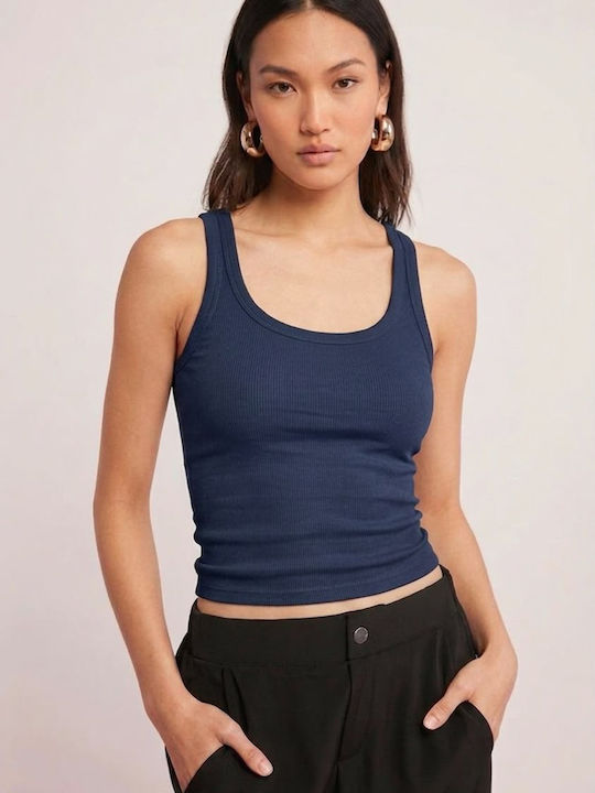 Women's Cotton Ribbed Top with Spaghetti Straps