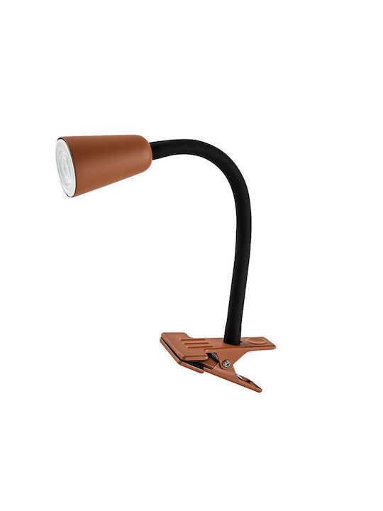 Rabalux Office Lamp with Flexible Arm for GU10 Socket and Clip in Orange Colour