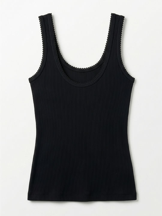 Women's Cotton Sleeveless Blouse with V-Neck Corset