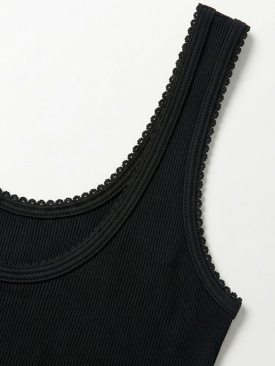 Women's Cotton Sleeveless Blouse with V-Neck Corset