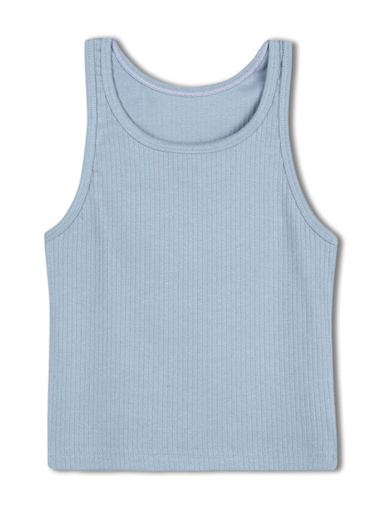 Women's Crop Cotton Top with Spaghetti Straps Dark Blue