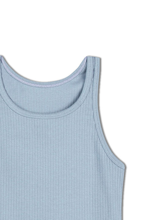 Women's Crop Cotton Top with Spaghetti Straps Dark Blue
