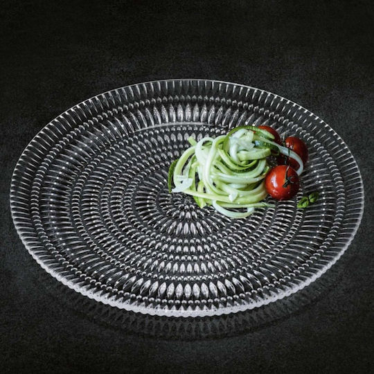 Nachtmann Ethno Serving Plate Shallow Glass with Diameter 32cm 2 Pieces