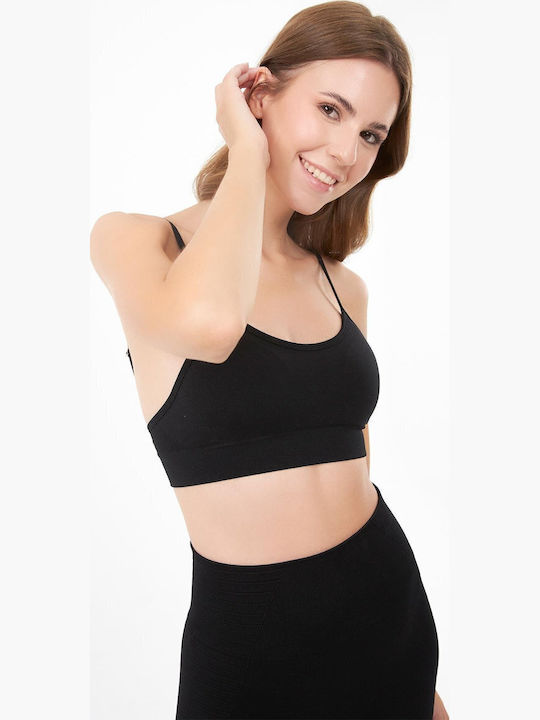 Women's Sports Crop Top Black