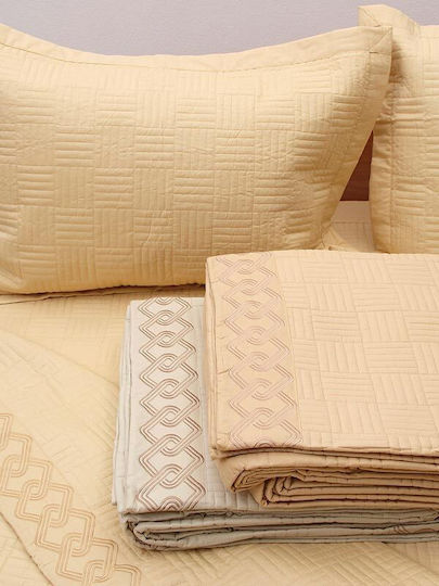 Sunshine Percale Tagesdecken Super-King Beige 220x240cm
