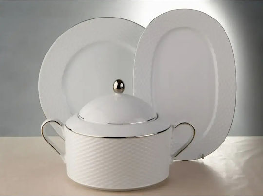 Cryspo Trio Polo Porcelain White Tea Set 15 Pieces