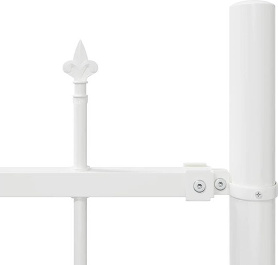 vidaXL Metallic Fence Panel in White Colour 1.7x1.65m 5 Pieces