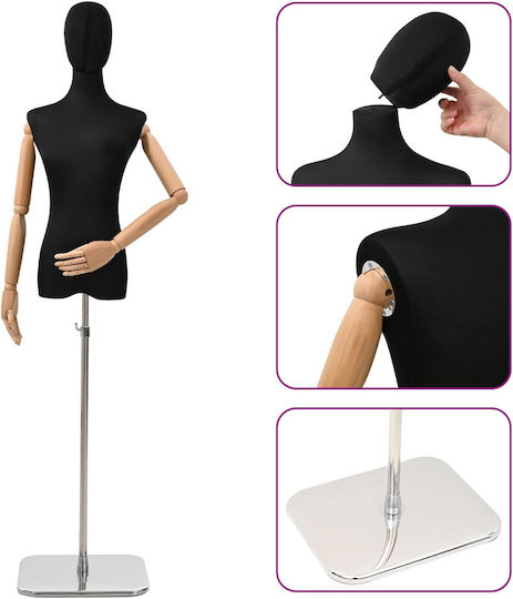 vidaXL Nähpuppen in Schwarz Farbe
