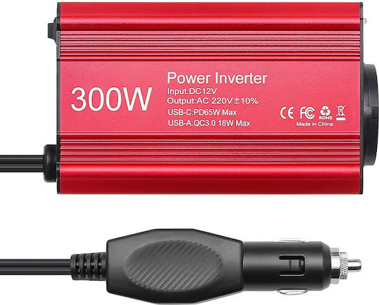 Invertor Auto Modificat Sine Wave 300W pentru Conversie 12V DC în 220V AC