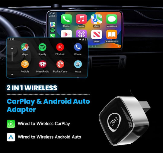 Adaptor Carplay Pentru Mașini Audi VW Ford Mazda Nissan Honda