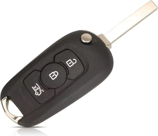 Techstar Husa Pentru Chei Auto Tip Flip 3 Butoane Lama Hu100 Opel Astra K 2015-2019
