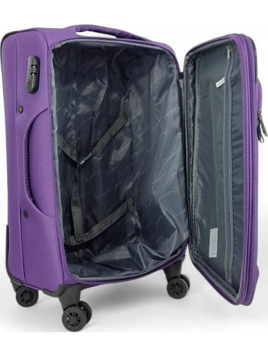 Diplomat Valiză Mare de Călătorie Violet cu 4 Roți Înălțime 78 cm