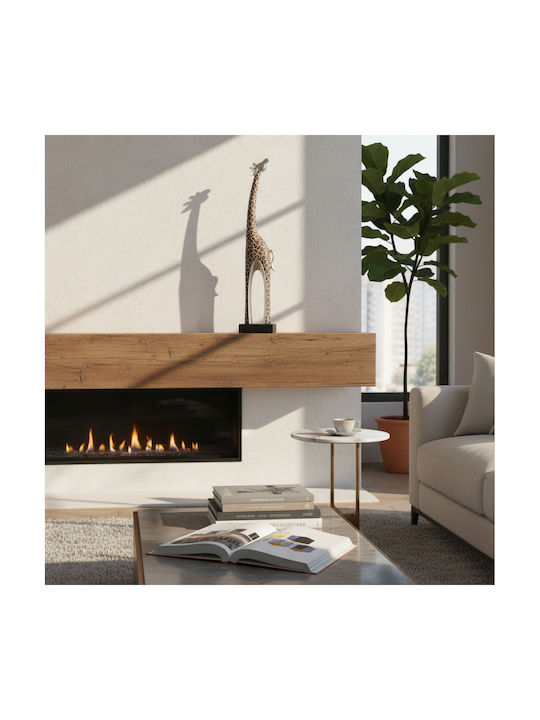Tabletop Decorative Giraffe Polyresin Brown 53cm
