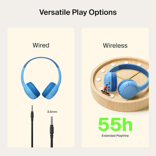 Soundform Mini 2 Kabellose / Verkabelte Kinder Am Ohr Kopfhörer Blau