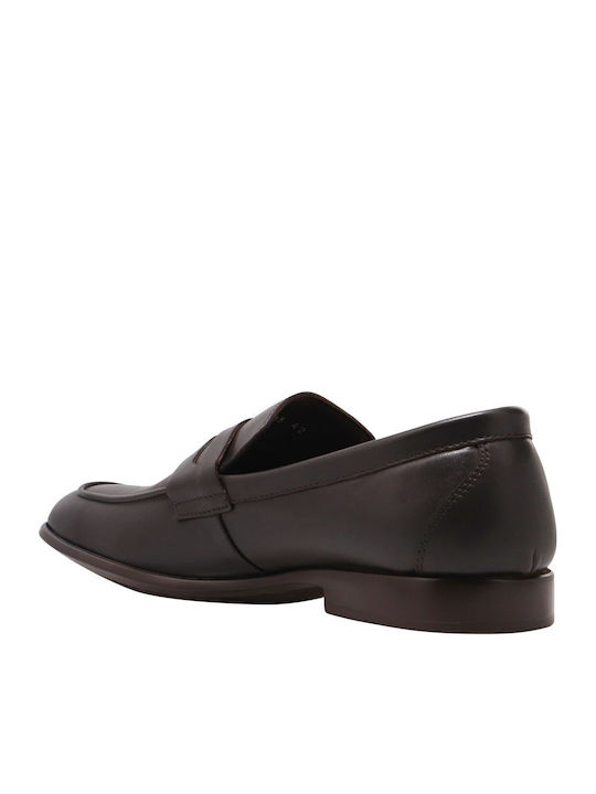 Leather Men's Loafers in Brown Colour