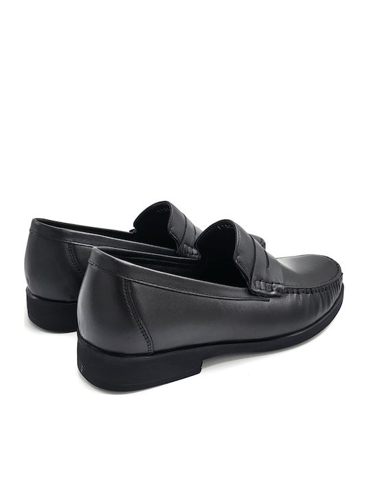 Δερμάτινα Ανδρικά Loafers σε Μαύρο Χρώμα