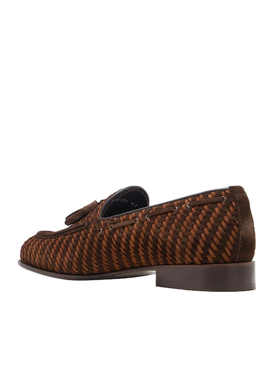 Suede Men's Loafers in Brown Colour