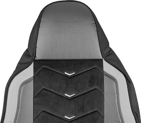 Pro Group Car Covers Set Leatherette Grey Black