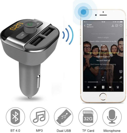 Pyramid FM предавател за кола с Bluetooth / USB / AUX / MicroSD