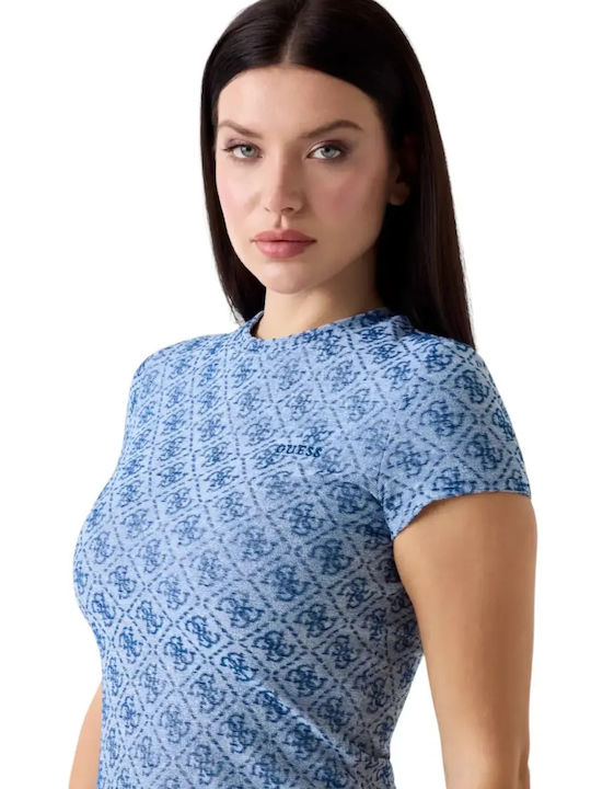 Καλοκαιρινό Mini T-shirt Φόρεμα Μπλε