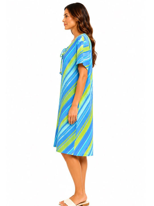 Sommer Hemdkleid Türkis