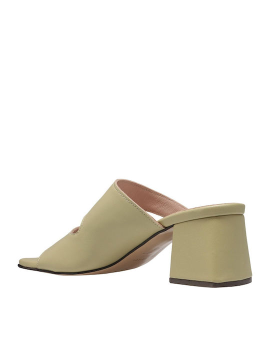 Leather Green Sandals VIRGINIA