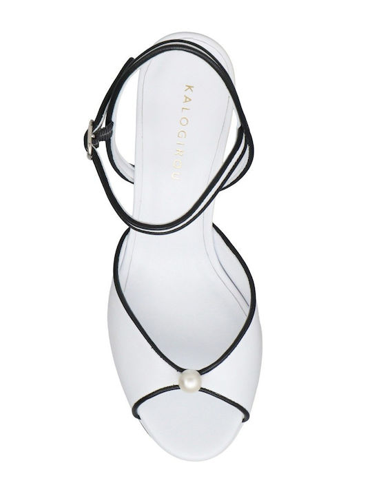 Leather White Sandals