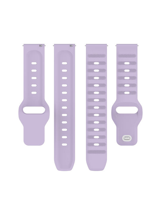 Curea din Silicon Violet (Galaxy Watch4/5/6/7/FE/4 Classic/6 Classic/5 ProApple Watch 38/40/41/42mmVivomove HRHuawei Watch GT2 / GT3 (42mm) / GT3 Pro (43mm)Honor GS ProAmazfit GTS 3Realme Watch 2Haylou RS4 LS12)