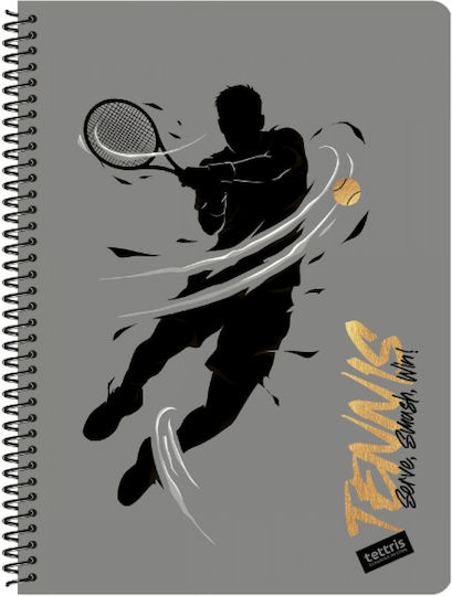 Tettris Spiral Notebook Ruled 150 Sheets 5 Subjects (Miscellaneous Designs) A4-5Θ-215
