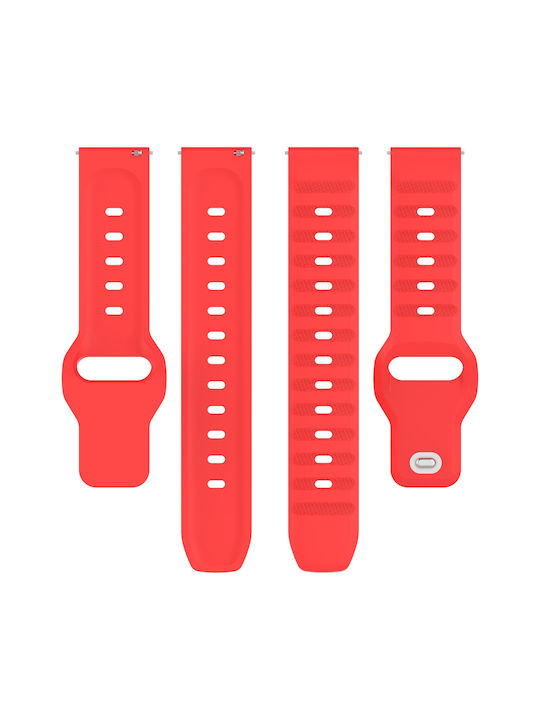 Silikon Tragbares Band Rot Galaxy Watch4/5/6/7/FE/4 Classic/6 Classic/5 Pro Apple Watch 38/40/41/42mm Vivomove HR Huawei Watch GT2 / GT3 (42mm) / GT3 Pro (43mm) Honor GS Pro Amazfit GTS 3 Realme Watch 2 Haylou RS4 LS12