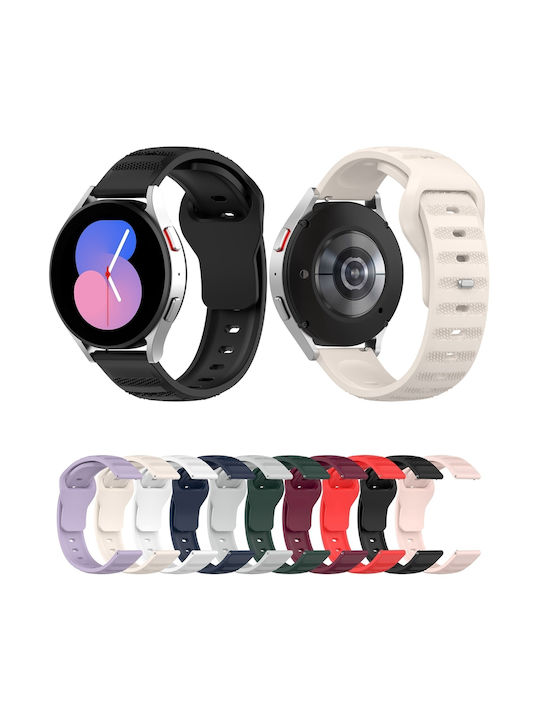 Silicone Strap Red (Galaxy Watch4/5/6/7/FE/4 Classic/6 Classic/5 ProApple Watch 38/40/41/42mmVivomove HRHuawei Watch GT2 / GT3 (42mm) / GT3 Pro (43mm)Honor GS ProAmazfit GTS 3Realme Watch 2Haylou RS4 LS12)