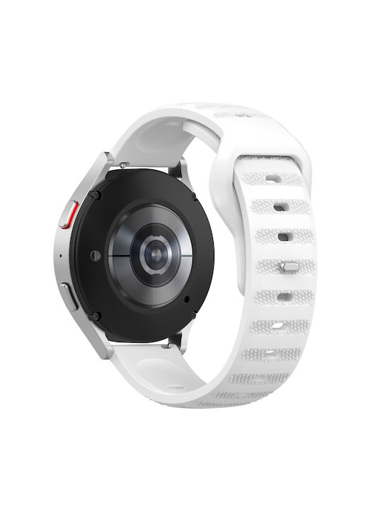 Silicone Strap White (Galaxy Watch4/5/6/7/FE/4 Classic/6 Classic/5 ProApple Watch 38/40/41/42mmVivomove HRHuawei Watch GT2 / GT3 (42mm) / GT3 Pro (43mm)Honor GS ProAmazfit GTS 3Realme Watch 2) Silicone Strap White (Galaxy Watch4/5/6/7/FE/4 Classic/6 Classic/5 ProApple Watch 38/40/41/42mmVivomove HRHuawei Watch GT2 / GT3 (42mm) / GT3 Pro (43mm)Honor GS ProAmazfit GTS 3Realme Watch 2)