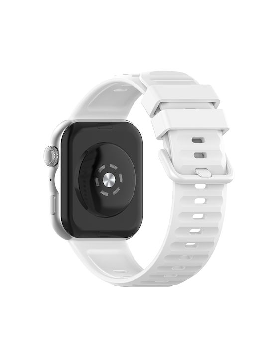 Techsuit W082 Tragbares Silikonband Weiß (Huawei Watch Fit 3 / Fit 4 / Fit 4 Pro / Fit 5 / Fit 5 Pro)
