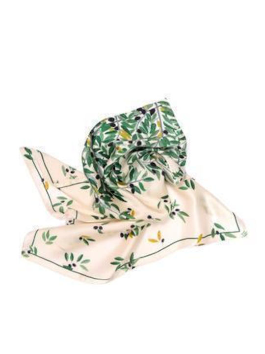 Enareti Damen Seiden Schal Khaki