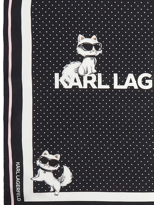 Karl Lagerfeld Women's Silk Shawl Black