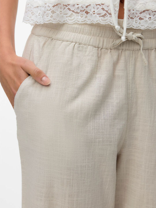 Damen Baumwoll-Set Pantaloona mit Gummiband in Lose Passform Silber Lining