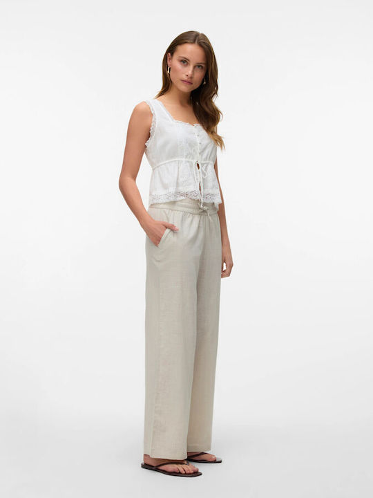 Damen Baumwoll-Set Pantaloona mit Gummiband in Lose Passform Silber Lining