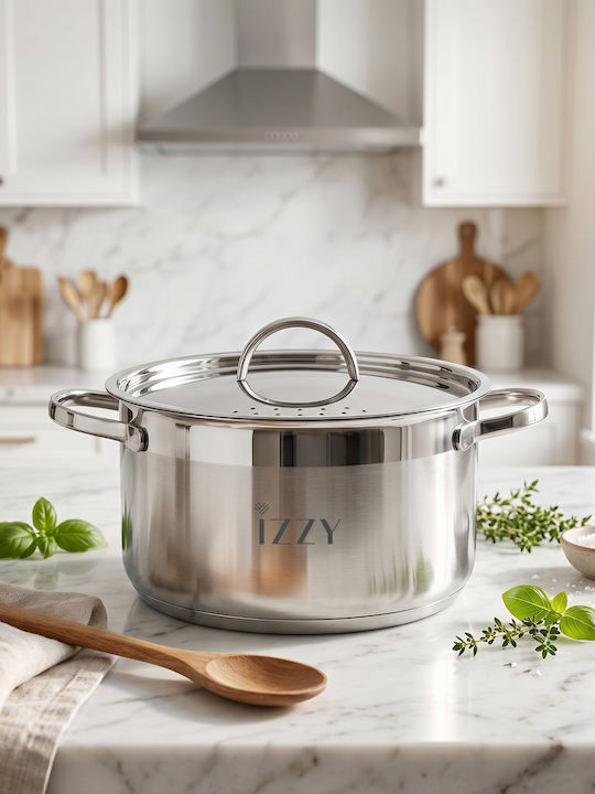 Izzy Cosmopolitan Deep Stainless Steel Pot 7lt / 26cm